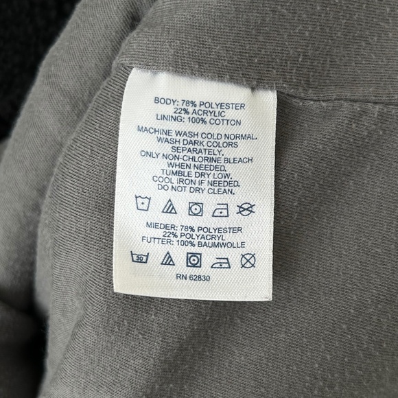 Lands End Black Sherpa Fleece Half Zip Pullover - Picture 13 of 16